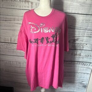 Women pink Disney 100 years of wonder shirt size 3XL
